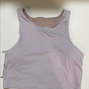 Athleta Conscious Crop Lavender Lace Sports Bra Size Large D - DD cup